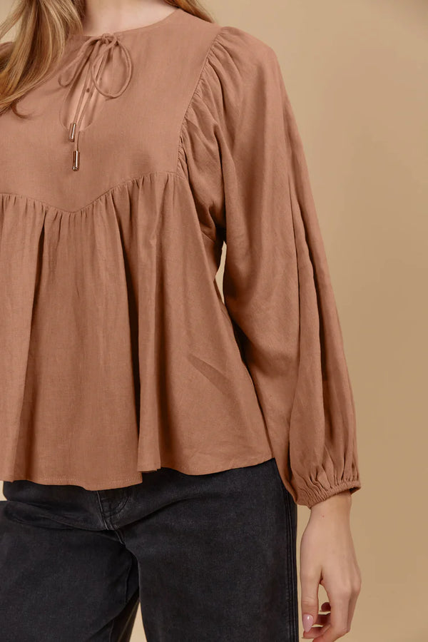 Venus Blouse in Toffee