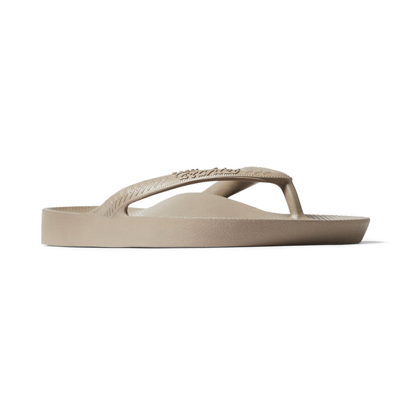 Archies Footwear - Taupe Arch Support Thongs