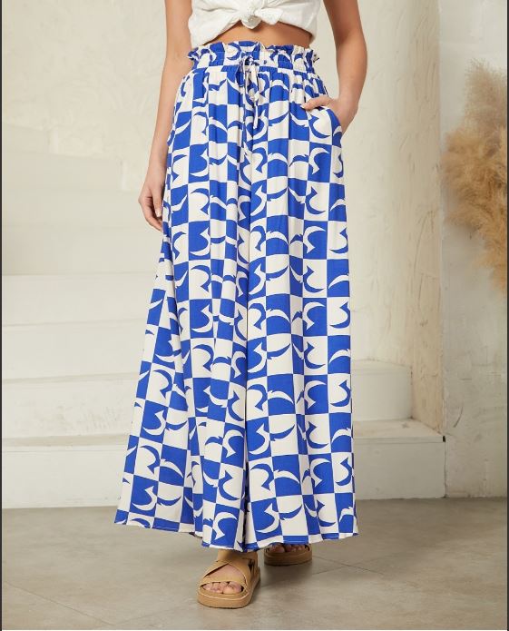 Saint Knit Blue Maxi Pants