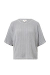 CERES LIFE SHORT SLEEVE SOFT CABLE KNIT-GREYMARLE