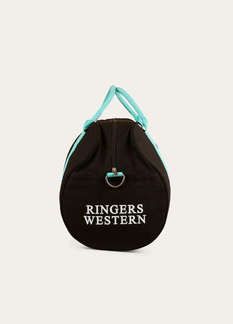 Ringers Western Gundagai Duffle Bag in Black / Turquoise