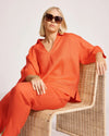 Women's Miramar Collared Top in Coral