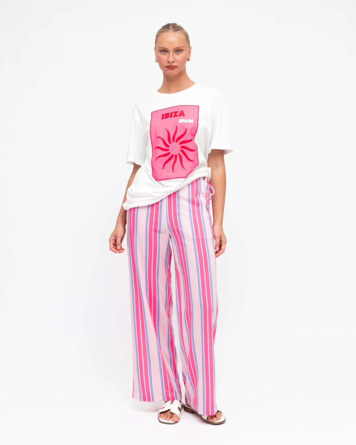 Apartment Pants - Black with Candy Stripe X
