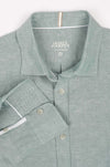 Men's Long Sleeve Linen Shirt in Sea