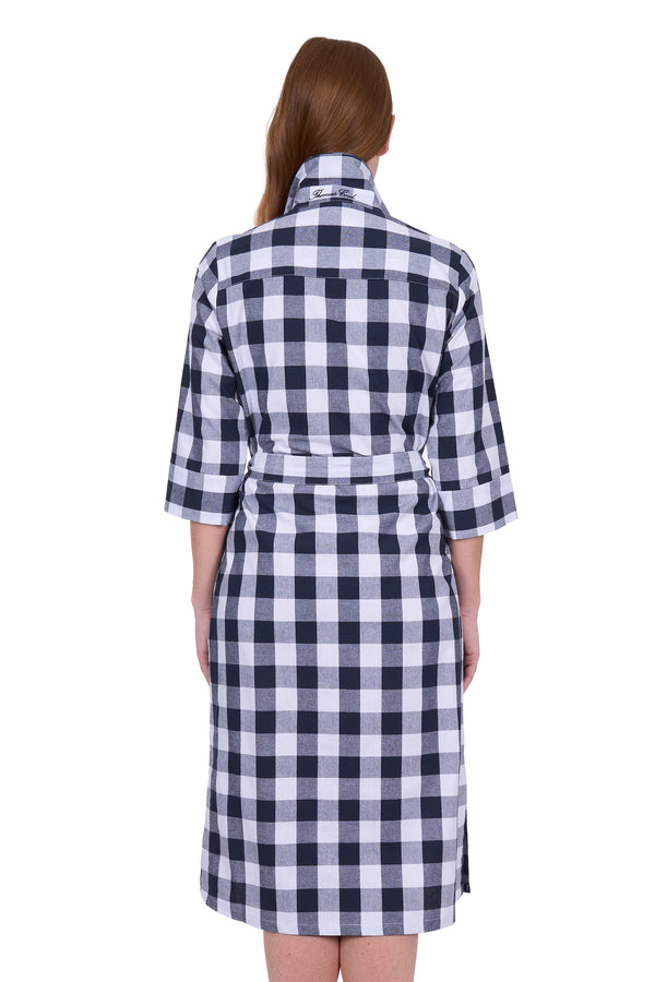 Womens Bella Shirt Dress in Navy Check
