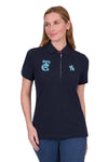 Womens Amiee Short Sleeve Polo in Navy