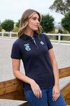 Womens Amiee Short Sleeve Polo in Navy