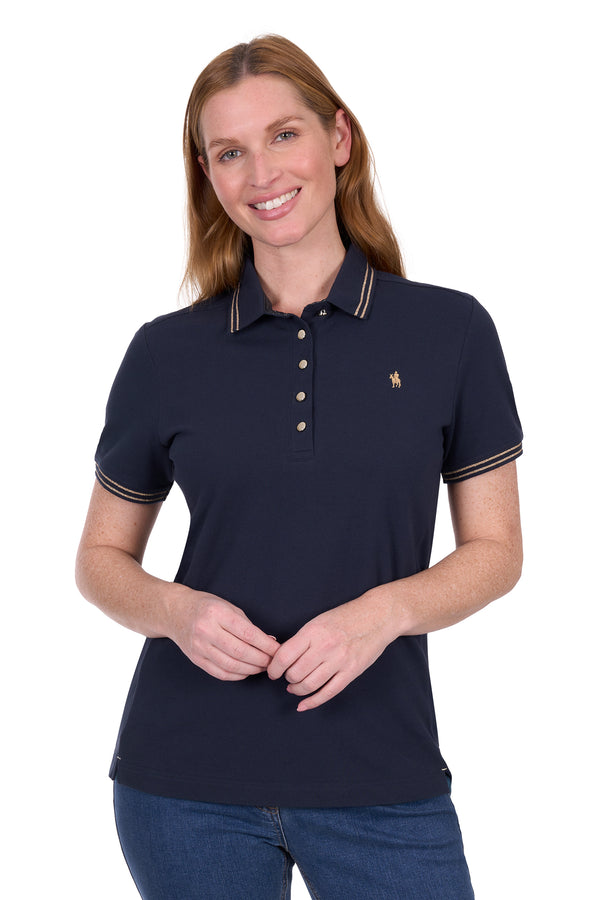 Women's Lauren Short Sleeve Polo in Navy
