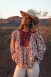 Ringers Western Ladies Twyla Fashion Top in Off White