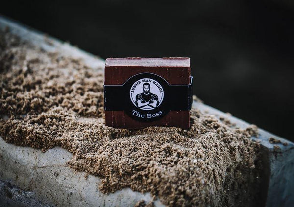 The BOSS | Exfoliating Natural Soap Bar 100gms by Aussie Man Hands available at My Harley and Rose