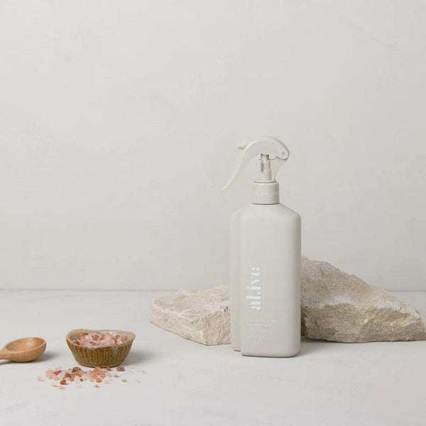 Discover the al.ive body Pink Salt & Citrus Air Freshener, featuring natural sea salt extract and zesty orange oil. Perfect for revitalizing any space with its uplifting fragrance. Now available at Folk Road West Kempsey NSW 2440