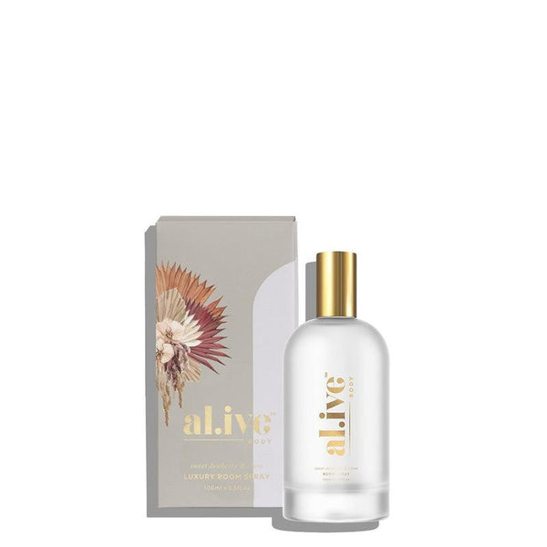 Al.ive Body. Spray your Sweet Dewberry & Clove Luxury Room Spray into the centre of the room, to scent your home with the heady aroma of tropical fruit and warm spice.