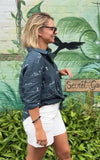 Midnight Embroidered Long Sleeve Linen Shirt