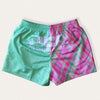 Pig Chasing Australia - Footy Shorts in Pink/Green Plaid