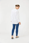 Studio Oversized Long Sleeve Shirt in White
