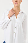Studio Oversized Long Sleeve Shirt in White