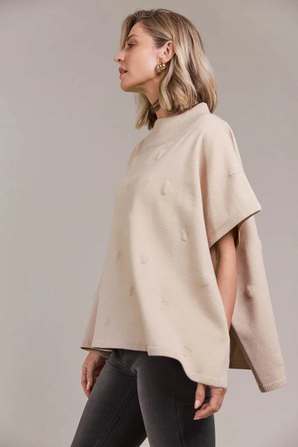 eb&ive Masa Knit Poncho in Ecru