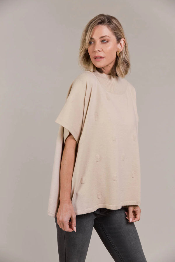 eb&ive Masa Knit Poncho in Ecru