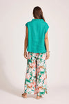 Women's Miramar Linen Top in Lagoon