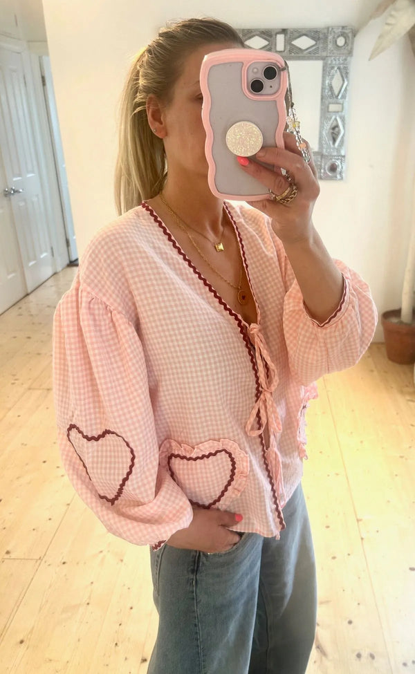 The Sweetheart Blouse in Pink