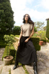Isle of Mine Athena Frill Knit Top in Taupe