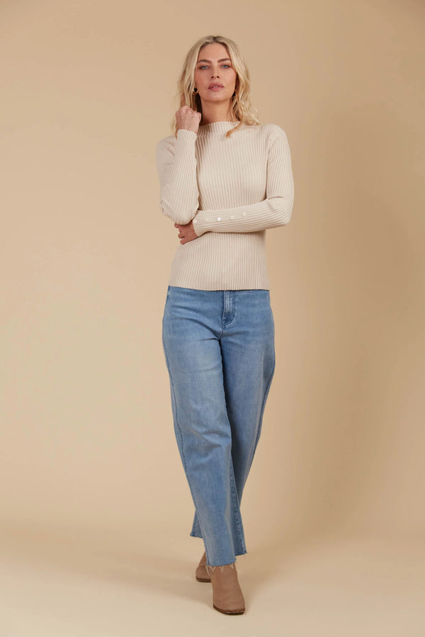 Isle of Mine Juno Knit Top in Canvas