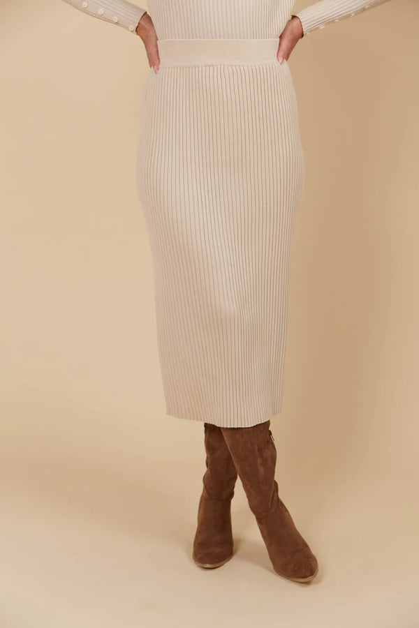 Isle of Mine Juno Knit Skirt in Canvas