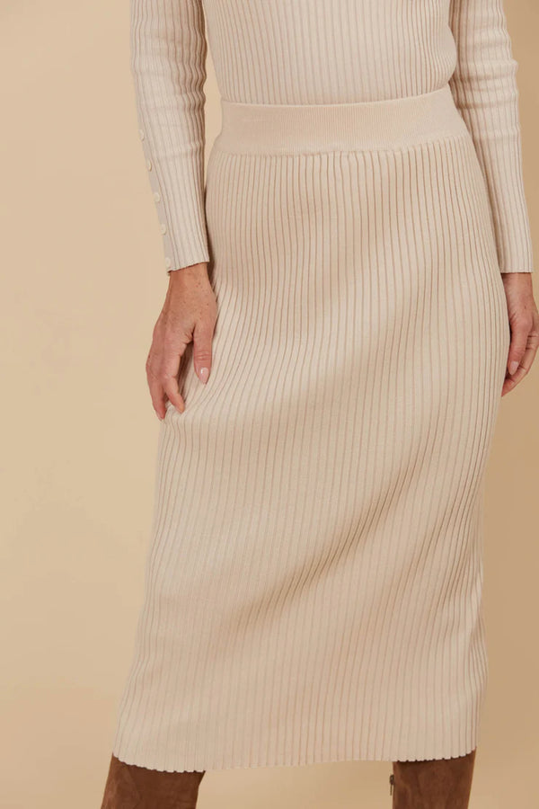 Isle of Mine Juno Knit Skirt in Canvas