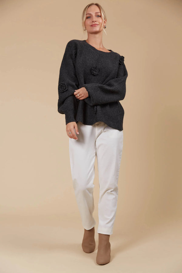 Miru Flower Knit in Ash