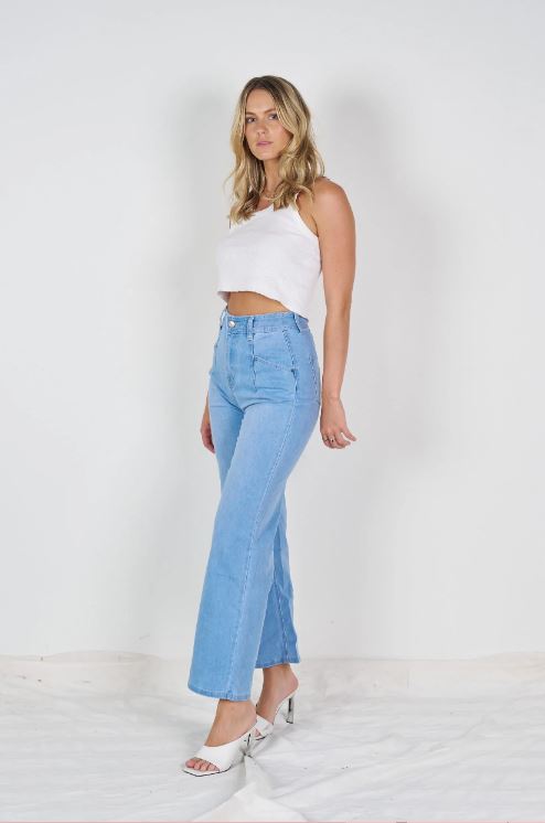 Liv Wide Leg Jean - Light Blue Wash