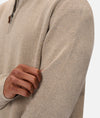 The Lakewood Zip Neck Knit in Wheat