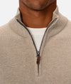 The Lakewood Zip Neck Knit in Wheat