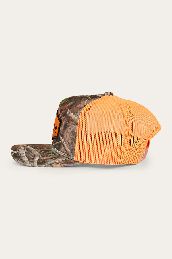 Ringers Western Scotty Trucker Cap - Leaf Camo / Orange