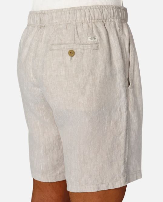 Industrie Agora 2 Linen Shorts in Wheat