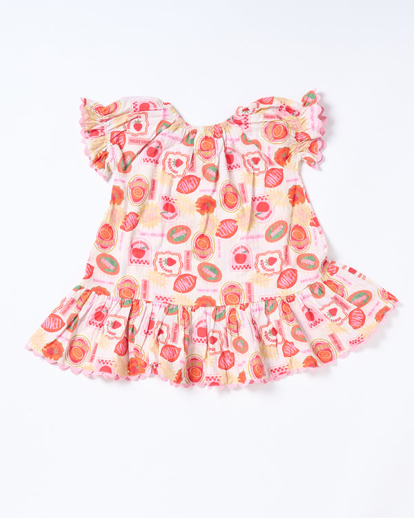 Girls Alexa Dress in Frutas Frescas