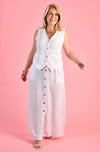 Angelina Linen Vest in White