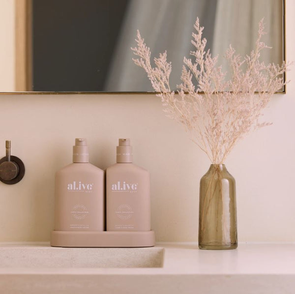 al.ive Body Bathroom Duo – Wash + Lotion | Apricot & Sweet Fig