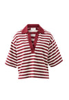 Ladies Arlie Short Sleeve Rugby in Burgundy