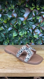 Women's Atlanta Sandal in Tan / Spot Leopard