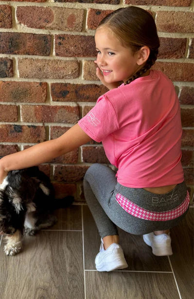 Bare Equestrian - Baby Bare Performance Tights - Pink Hounds
