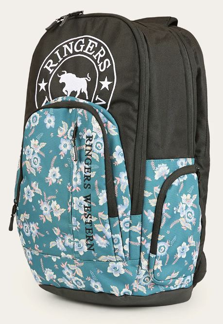 Holtze Backpack in Black / Floral