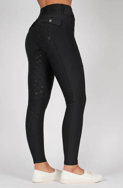Ladies BARE Equestrian Sculpt Hybrid Riding Breeches in Black