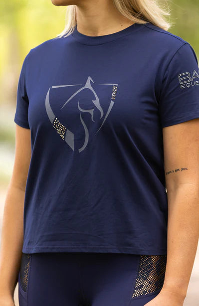 Bare Equestrian - Bare Diamond Series T-Shirt - Navy
