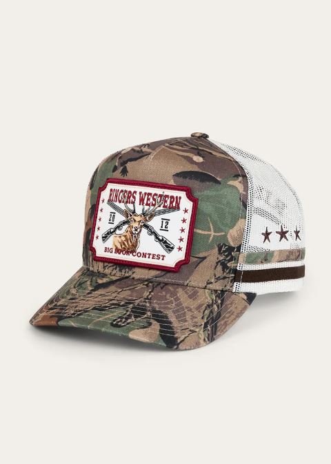 Ringers Western Big Buck Deep Fit Trucker Cap in Camo