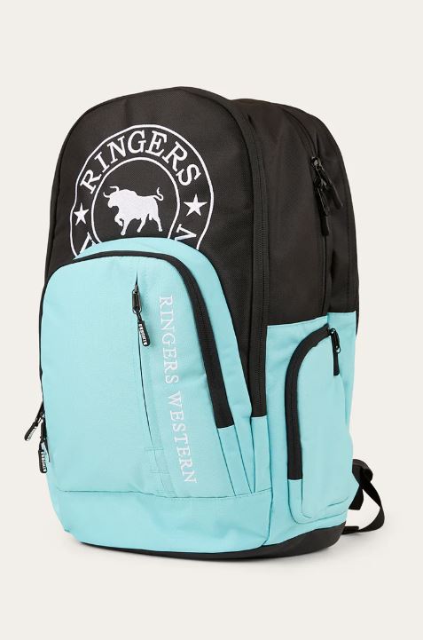 Ringers Western Backpack in Black / Turqoise