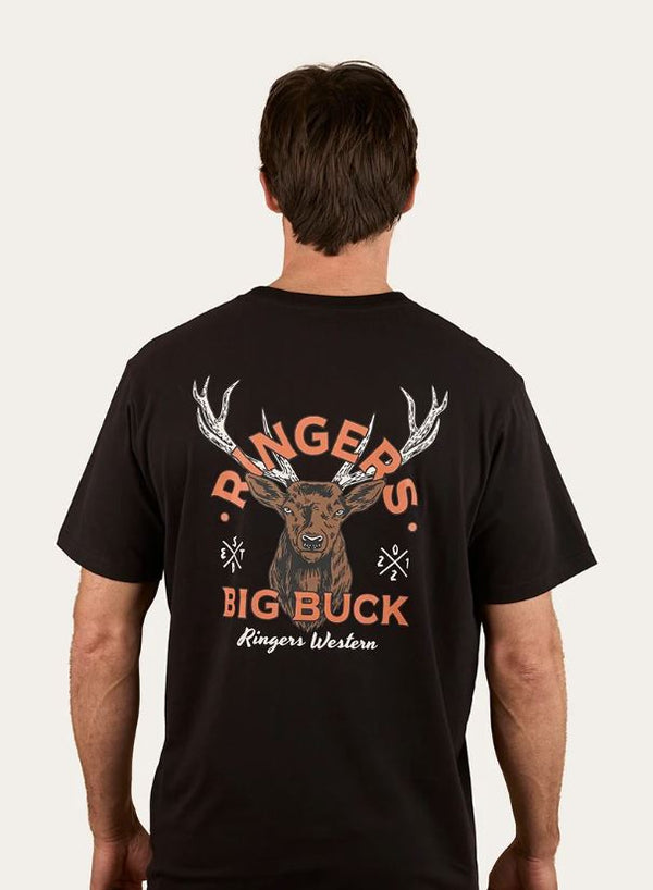 Ringers Western Buck Men's Loose Fit T-Shirt in Black