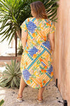 Ladies Carpi Dress in Orange Check