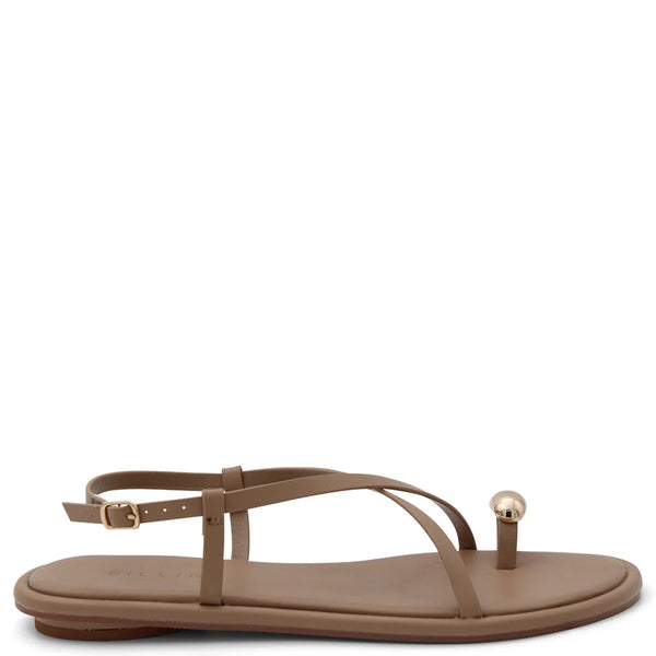 Billini Chandra Flat Sandal Shoe in Light Cashew