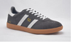 Men's 2001 Parallel Sneaker in Charcoal Grey / White Suede