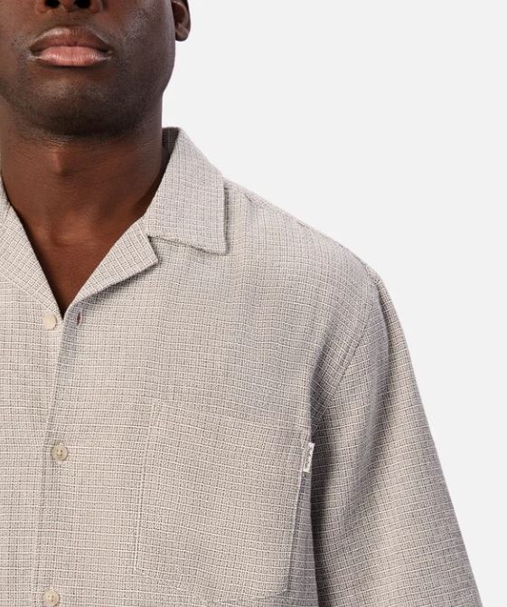 Men's Check Marbella Short Sleeve Shirt in Gunmetal